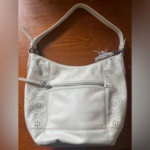 The Sak Sequoia White Leather Shoulder Bag Purse